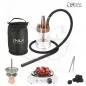 Preview: Shisha Set INVI Nano Edelstahl Rose Gold Black Edition