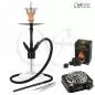 Preview: Shisha Set INVI Reflexion Alu Schwarz - Clear