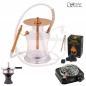 Mobile Preview: Shisha Set Oduman N2 mit LED Gold Edition Clear