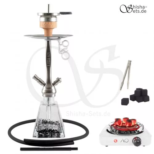 Shisha Set Amy I need you Rainbow Schwarz/Nickel