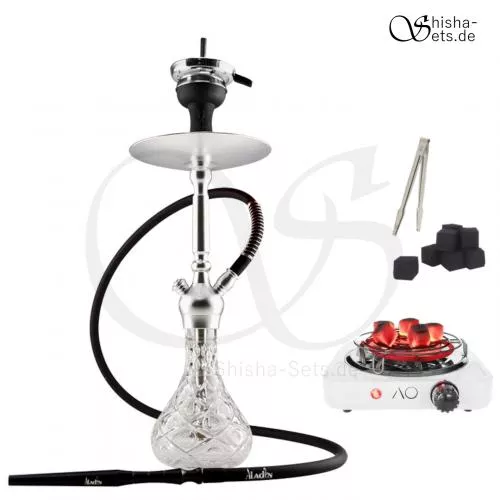 Shisha Set Aladin Alux 5 - silver