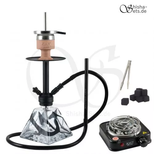 Shisha Set Amy Falcon Schwarz/Schwarz-Matt