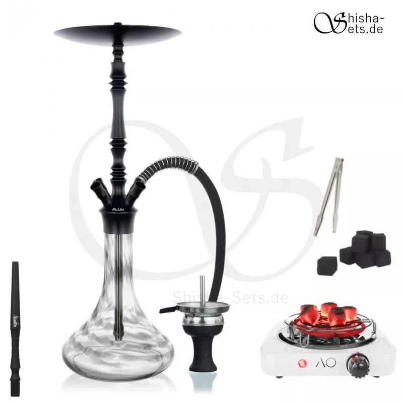 Shisha Set Aladin Alux 4 - black