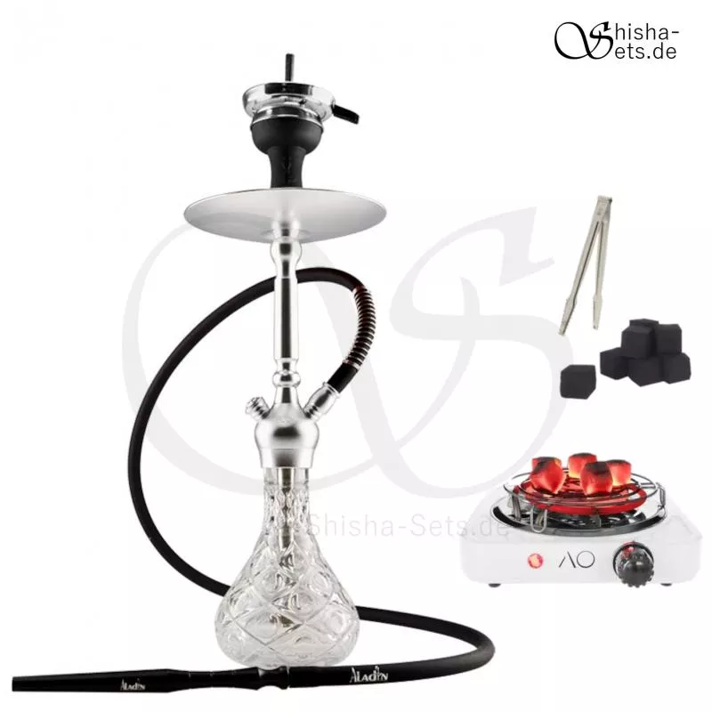 Shisha Set Aladin Alux 5 - silver