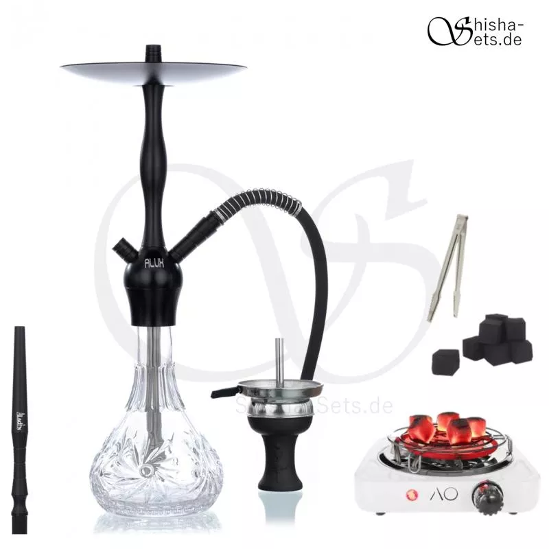 Shisha Set Aladin Alux Admiral - black