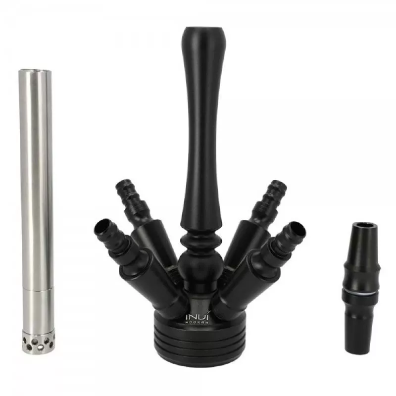 Shisha Set INVI Reflexion Alu Schwarz - Clear