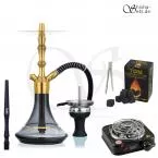 Shisha Set Aladin MVP 360 Gold Edition - Schwarz