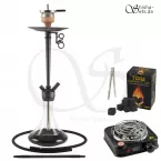 Shisha Set Amy Alu Deluxe - black powder black