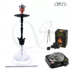 Shisha Set Amy Alu-X 065 - Clear/Schwarz-Matt