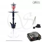 Shisha Set Amy Alu-X S 064 - Clear/Schwarz-Matt