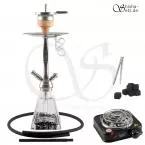 Shisha Set Amy I need you Rainbow Schwarz/Nickel