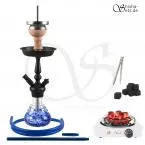 Shisha Set Amy Little Zuri Blau/Schwarz-Matt