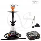 Shisha Set Amy Middle Cloud Rainbow Schwarz/Schwarz-Matt