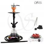 Shisha Set Amy Middle Cloud Rainbow Schwarz/Schwarz-Matt