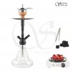 Shisha Set Amy Middle Cloud Rainbow Clear/Schwarz-Matt