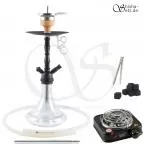 Shisha Set Amy Middle Zoom Rainbow Clear/Schwarz-Matt