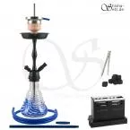 Shisha Set Amy Stillness Blau/Schwarz-Matt