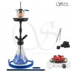 Shisha Set Amy Stillness Blau/Schwarz-Matt