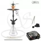 Shisha Set Amy Stillness Clear/Schwarz-Matt