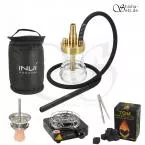 Shisha Set INVI Nano Edelstahl Gold Black Edition