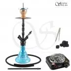 Shisha Set INVI Saros 500 Schwarz - Blue Shiny