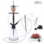 Shisha Set Little Starfox Klick II - Clear/Schwarz-Matt