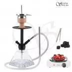 Shisha Set Amy Falcon Clear/Schwarz-Matt